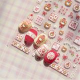  Sticker dán móng Tomoni gấu dâu 