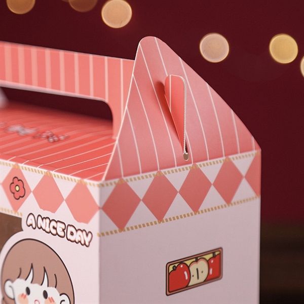  Hộp quà gập bé gái đựng bánh 19x10 