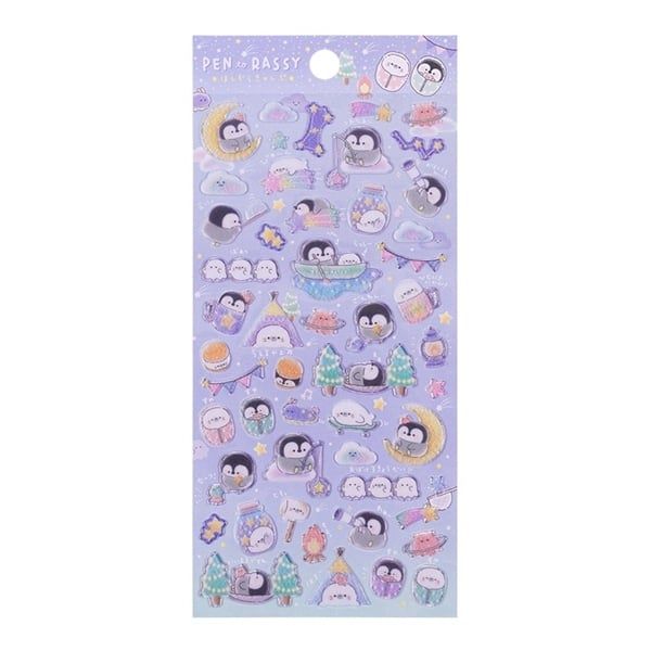  Sticker ánh nhũ nổi thú dễ thương 