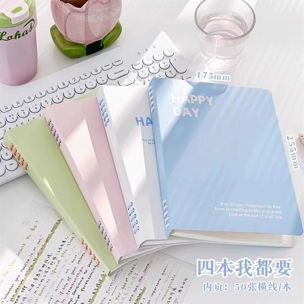  Sổ lò xo Happy Day 60 trang 17x25cm 