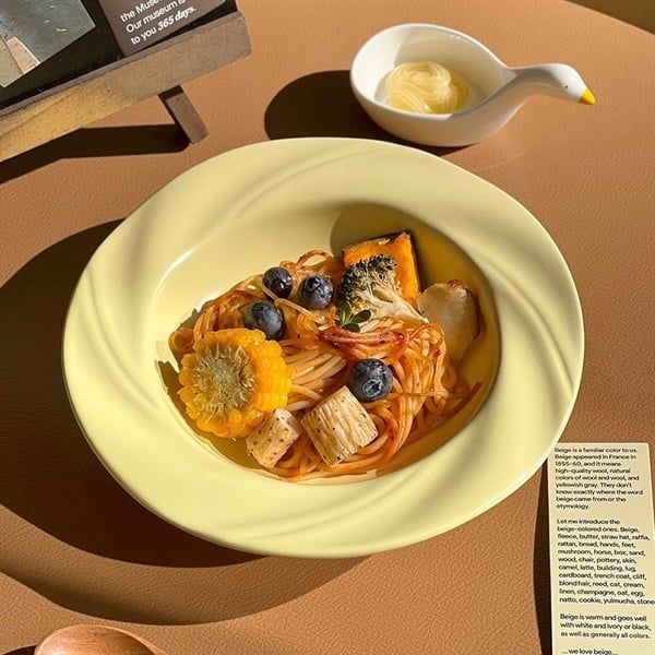  Đĩa tròn viền sóng xoáy 20,5cm 