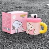  Cốc Snoopy nắp silicon 360ml 