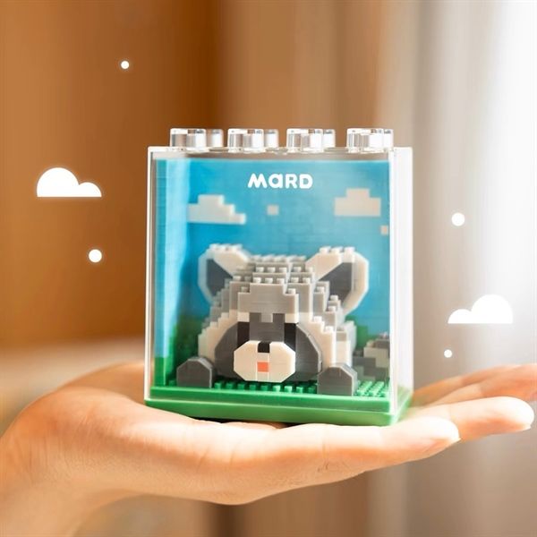  Xếp hình thú hộp kính 9x9cm 