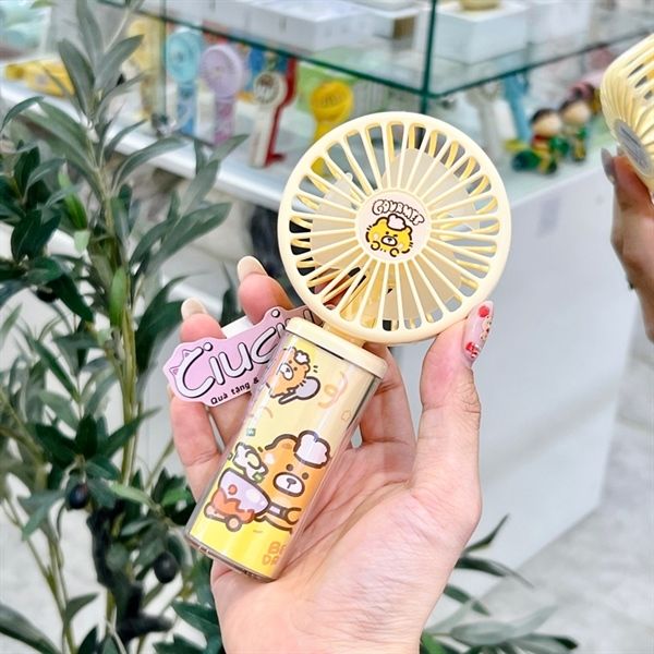  Quạt tay cầm hình thú dễ thương 500mAh 
