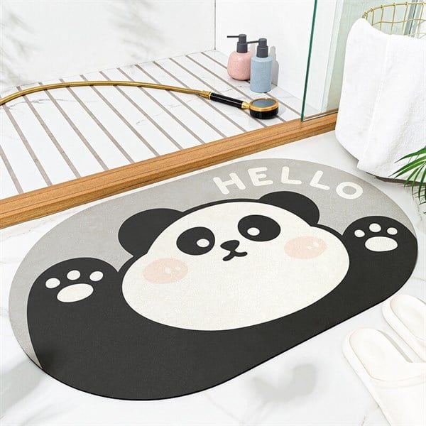  Thảm mút dẹt - Panda hello 40x60 