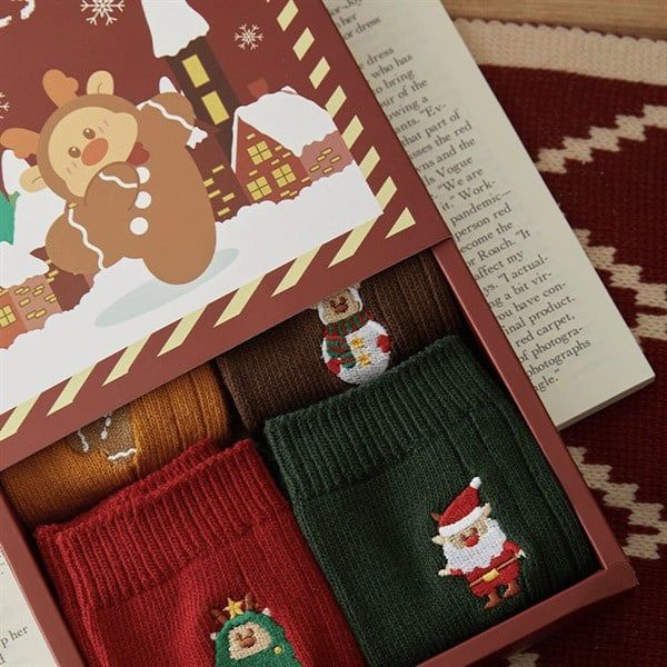  Set hộp quà 4 tất giáng sinh 