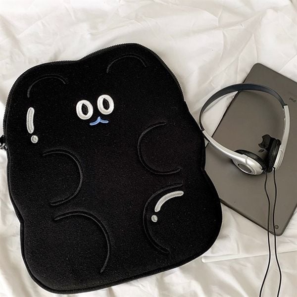  Túi đựng ipad / laptop mèo đen 