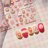  Sticker dán móng Tomoni gấu dâu 