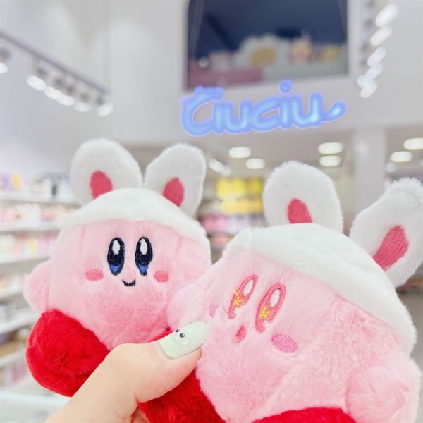  Móc khoá Kirby bông mũ liền 