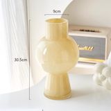  Lọ hoa thuỷ tinh thân tròn thắt đáy 31cm 