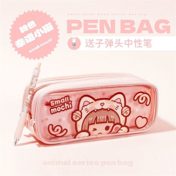  Hộp bút nhiều ngăn + bút Small Mochi Animal 