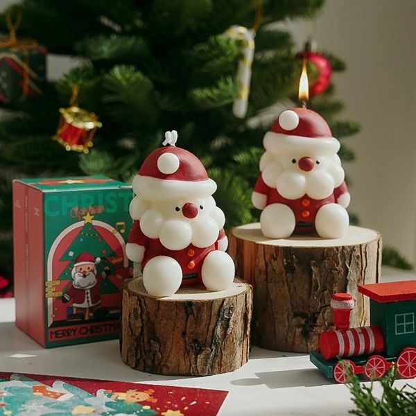  Nến thơm Giáng Sinh ông già Noel râu béo 7,5cm 