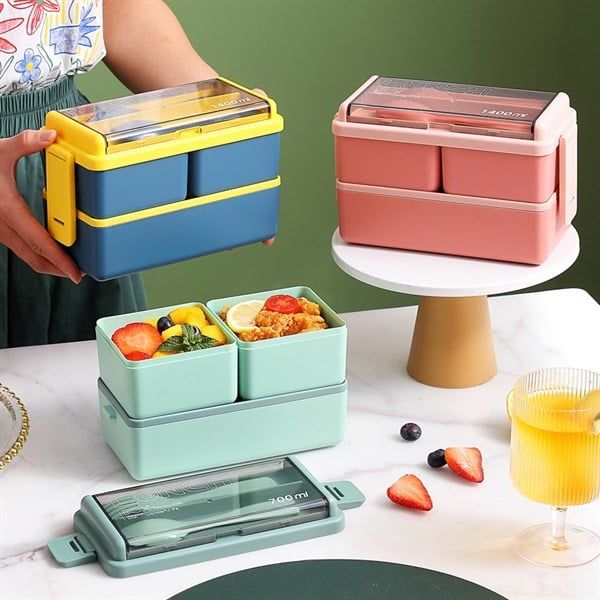  Hộp cơm 2 tầng Lunch box 1400ml 