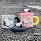  Cốc Snoopy nắp silicon 360ml 