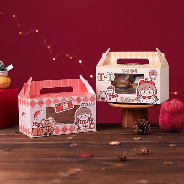  Hộp quà gập bé gái đựng bánh 19x10 