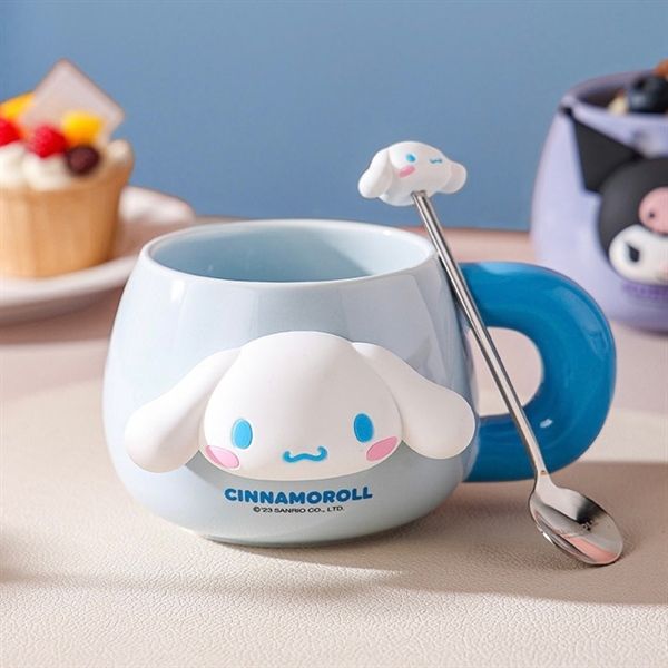  Cốc sứ Sanrio charm 3D 500ml 