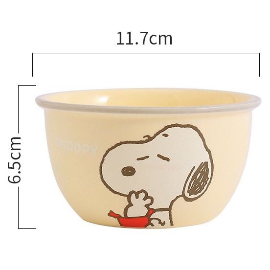  Bát sứ Snoopy viền màu 11.7cm 