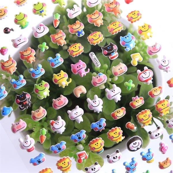  Sticker nổi béo mini Colorful 