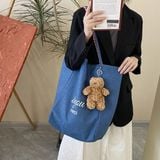  Túi tote 2 mặt BeYou Merci kẻ đỏ 
