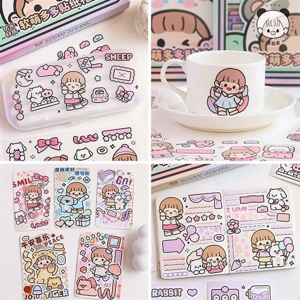  Box Sticker 100 tờ Telado bé mũ cừu 