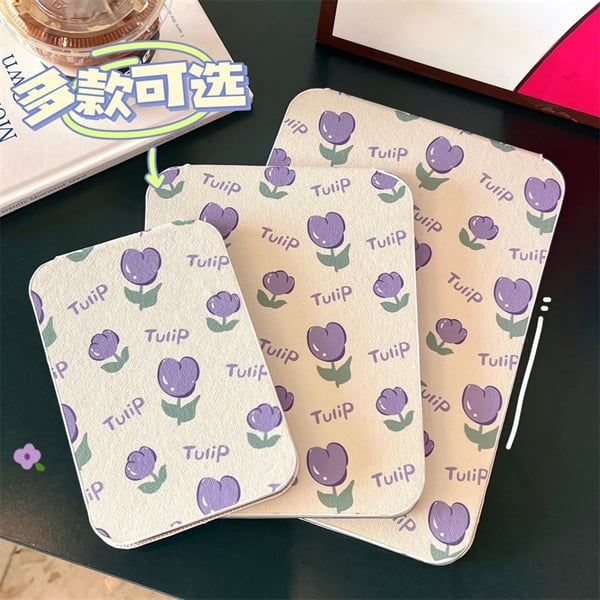  Gương gập hoa tulip tím 