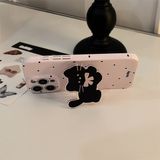  Ốp popsocket mèo đen chấm bi 