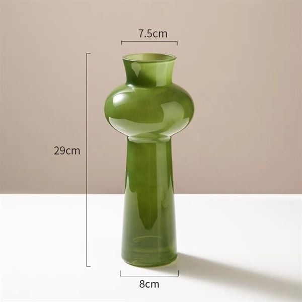  Lọ hoa thuỷ tinh cổ bầu đế cao 29cm 