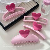  Kẹp càng cua trái tim hồng 