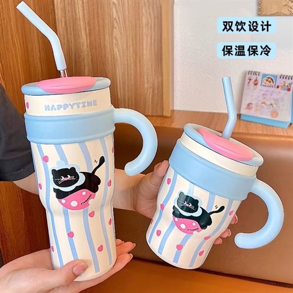  Cốc giữ nhiệt big size mèo đen 1200ml 