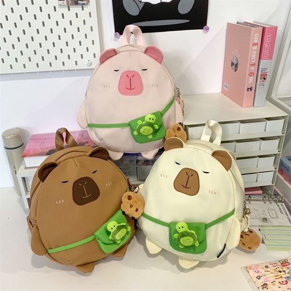  Balo Capybara đeo túi rùa 