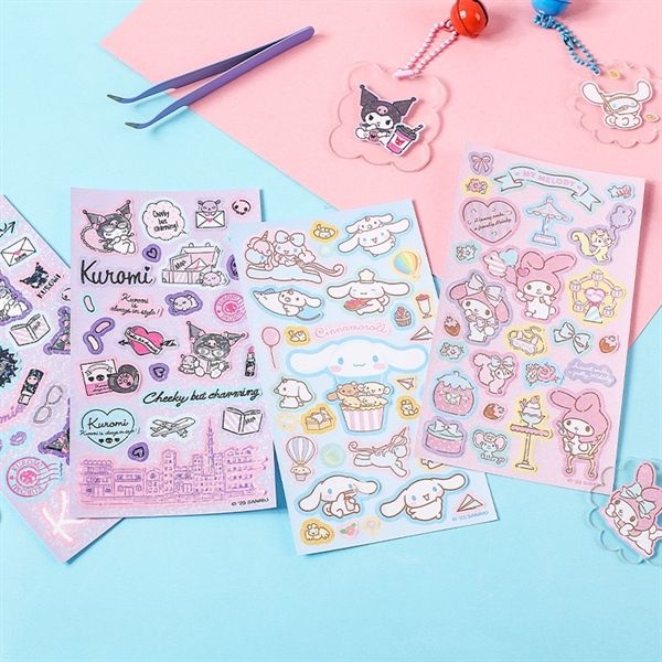  Sticker Sanrio ánh nhũ 