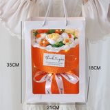  Bó hoa len bọc len mix 3 hoa+đèn 