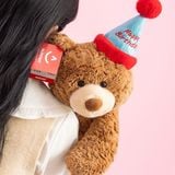  Gấu bông teddy mũ Happy Birthday 