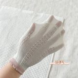 Tất Kid mặt lưới hồng nơ 