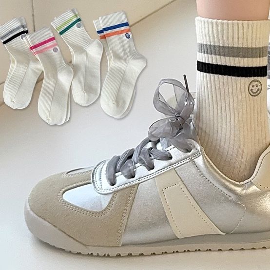  Tất Mekki mặt cười kẻ ngang 