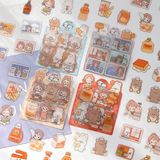  Sticker bé gái gấu & thỏ 