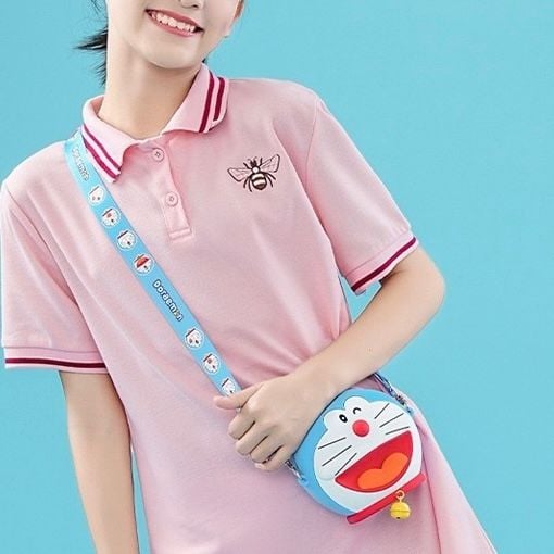  Túi silicon Doraemon đeo chuông 