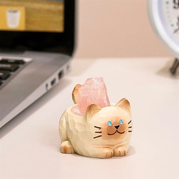  Mô hình mèo mun chậu mini 