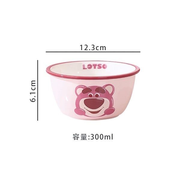  Bát gấu dâu Lotso viền miệng 12cm 