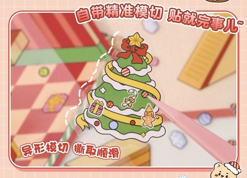  Sticker góc phòng 3/4 Giáng Sinh DIY 