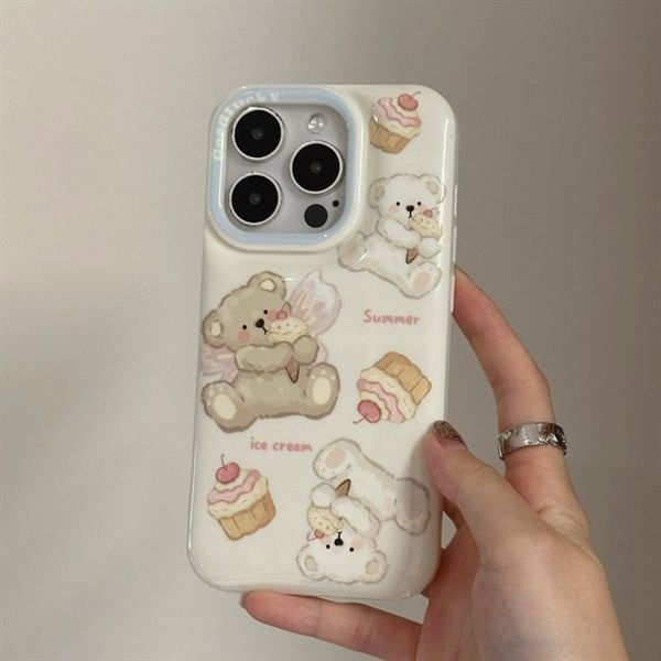  Ốp gấu Teddy cầm kem 