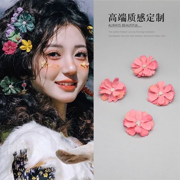  Kẹp tóc hoa mini cánh dài 