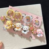  Móc khoá mini mèo buộc khăn 