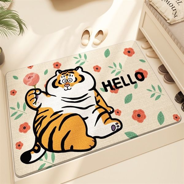  Thảm vải cửa ra vào hổ béo 50x80cm 