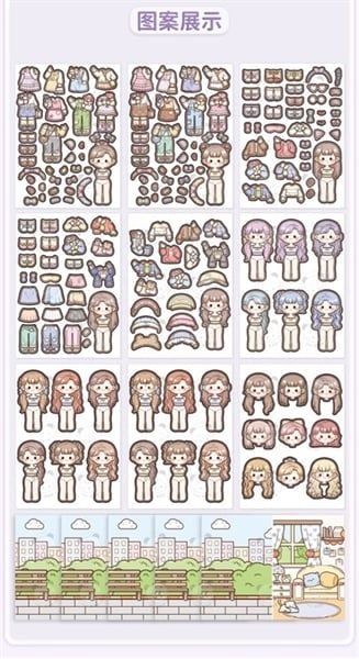  Sticker Stylist bé gái outside 14 tờ 