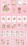  Box sổ + sticker + dụng cụ học tập Small Mochi hoa anh đào 