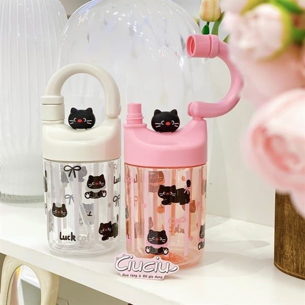  Bình quai xách mèo đen 500ml 