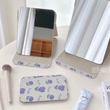  Gương gập hoa tulip tím 