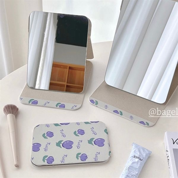  Gương gập hoa tulip tím 