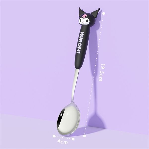  Thìa dĩa bọc silicon Kuromi 